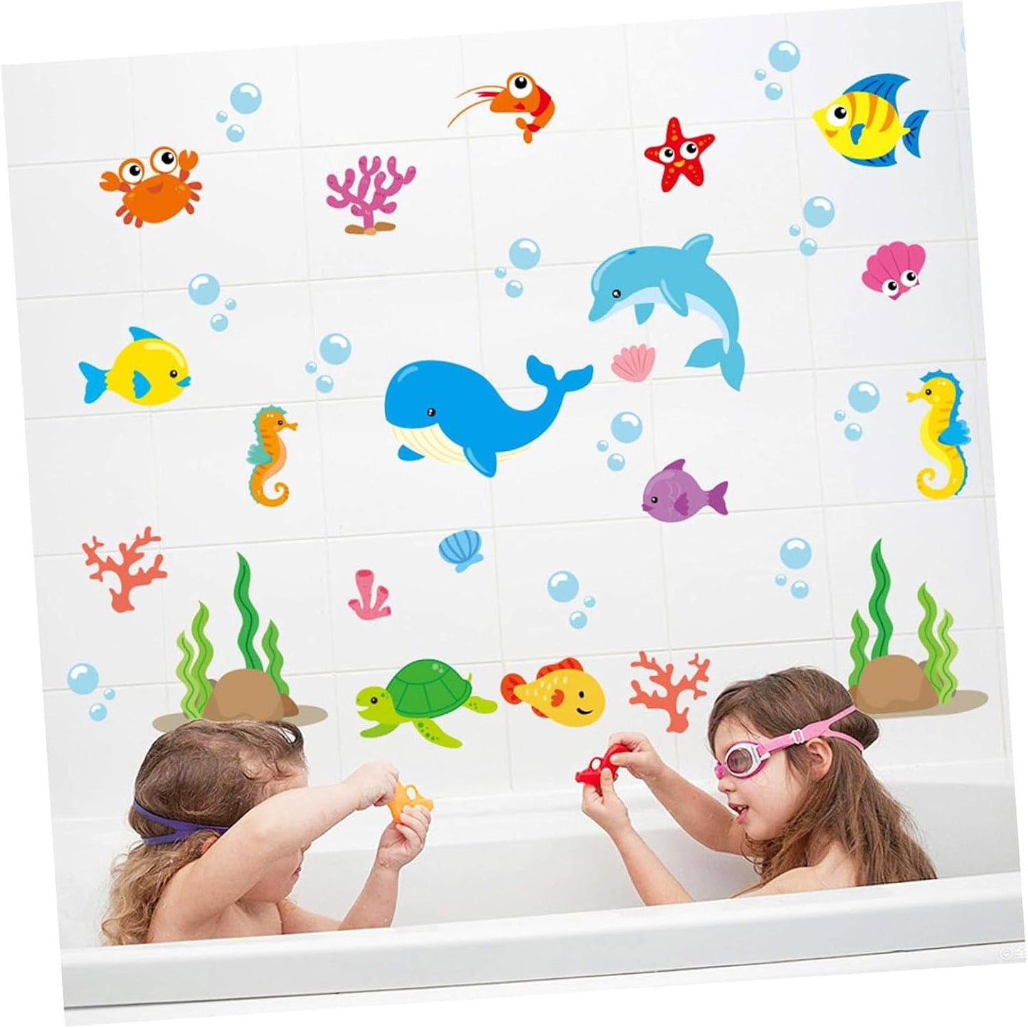 Wall Stickers Fish Marine Sticker for Power Switch Cute Wallpaper Kids Room Funny Sticker Decoration Waterproof Interior Sticker Suitcase Kitchen Electric Switch Decoration Removable Fish size 30x60  xp8027