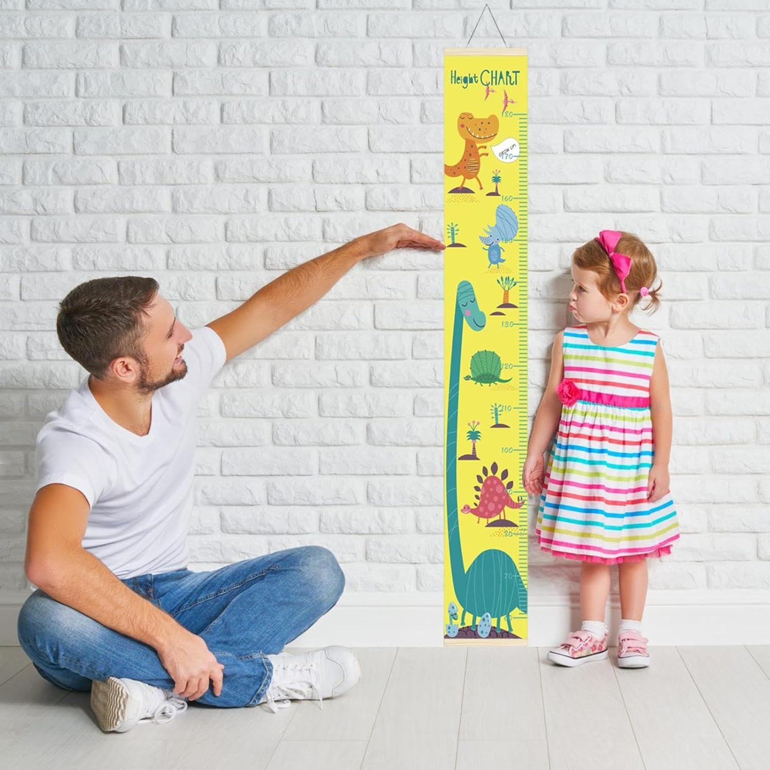 Height Chart for Kids,Wall Decor Height Measurement Ruler Fabric Canvas - Measuring Chart Ruler Odorless and Tough Height Wall Ruler for Children's Bedrooms and Playrooms Foccar size 30x90 hnc04