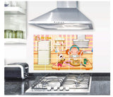 Kitchen Oil Proof Wall Sticker Heat Resistant Waterproof Self Adhesive Backsplash Cover for Kitchen Wall Protection