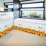 JAAMSO ROYALS Sun Flower wall stickers for living room flowers, floral wall stickers, flower sticker, nature wall stickers, garden stickers for walls of home, wall stickers flower design size (50CM X 70CM) sk7109