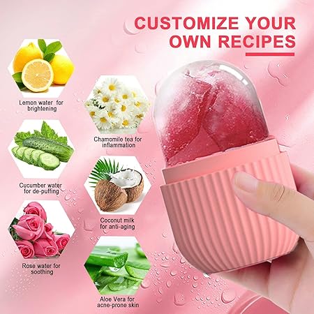 Reusable Facial Ice Roller for Face | Enhance Skin Glow Shrink &amp;Tighten Pores (random color)