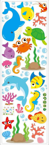 Wall Stickers Fish Marine Sticker for Power Switch Cute Wallpaper Kids Room Funny Sticker Decoration Waterproof Interior Sticker Suitcase Kitchen Electric Switch Decoration Removable Fish size 30x60  xp8027