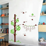 Sweet Memory Character Tree and Green Leafs of Nine Picture Frame and Two Birds for Home Wall  size 60x90 ay879