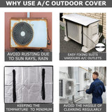 Ac Outdoor Unit Protector Heat Insulation Sunlight Shade Protector from Dust With Adjustable Buckle Rain Cover Air Conditioner Cover 34*16