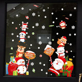Wall Stickers Xmas Window Wall Clings Creative Santa Claus Deer Wall Decals for Christmas Party HT94032