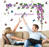 Sk9041 Morning Glory Vine Wall Sticker