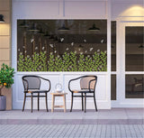 Grass and Flower Window Stickers, Wall Stickers, Living Room, Bedroom, Bathroom, Balcony, Window Decoration size 50x70 sk7188