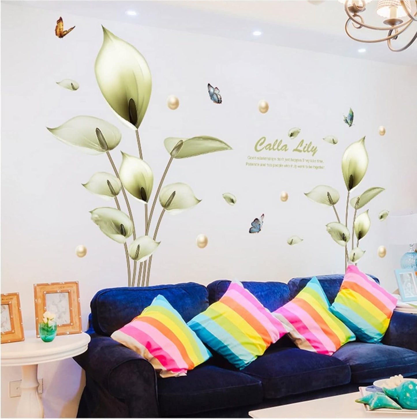 Calla Lily Wall Sticker Bedroom Removable Decorative Sticker  size 60x90 Xl8392