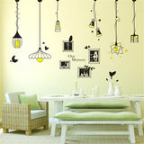 Modern creative wall stickers Living room Bedroom sofa restaurant background wall decoration stickers fashion creative wall stickers personalized wallpaper, pendant lamp photo Frame wall Xh5312c
