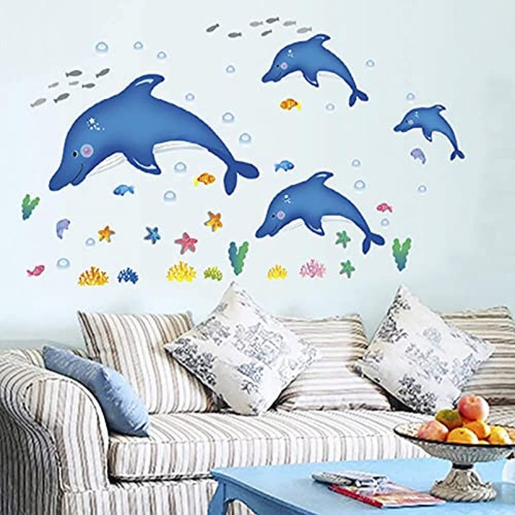Ay6044  Wall Sticker Star Fish Underwater Creature Poster For Kids Room