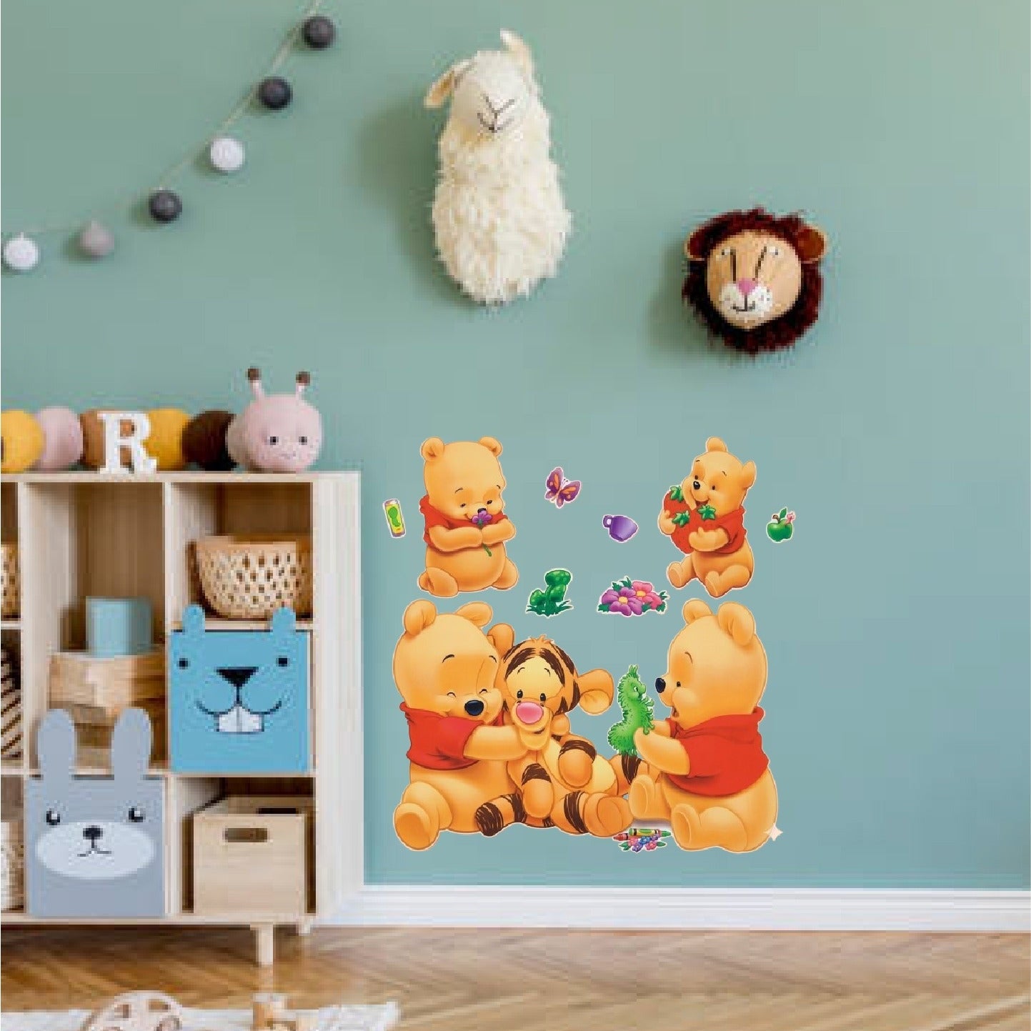 Winnie the Pooh and Tigger Stick Nursery/baby Wall Sticker Decal size 20x55 ADL377