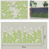 Grass and Flower Window Stickers, Wall Stickers, Living Room, Bedroom, Bathroom, Balcony, Window Decoration size 50x70 sk7188