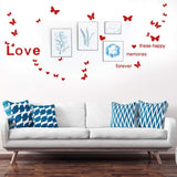 sourcing map Délicat Papillon Modèle Mur Autocollants Amovible Art Mural Papier pour Salle Chambre TV Mur Décalque
