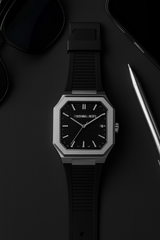 Universal Point UP 1988 – Square Dial Leather Strap Watch | Stainless Steel Case | Water Resistant 3 ATM (With Box)