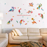 Watercolor Parrot Wall Sticker size 60x90 sk9203  kids Sticker