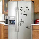 Cute Fridge Wall Sticker, Sunglasses Smile Fridge Sticker, Cute Sticker Fridge Happy Delicious Face Kitchen Fridge Wall Refrigerator Pvc Stickers Art Wall Decal Home Decor size 3x60 dz0250