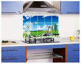 Kitchen Oil Proof Wall Sticker Heat Resistant Waterproof Self Adhesive Backsplash Cover for Kitchen Wall Protection