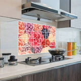 Kitchen Oil Proof Wall Sticker Heat Resistant Waterproof Self Adhesive Backsplash Cover for Kitchen Wall Protection