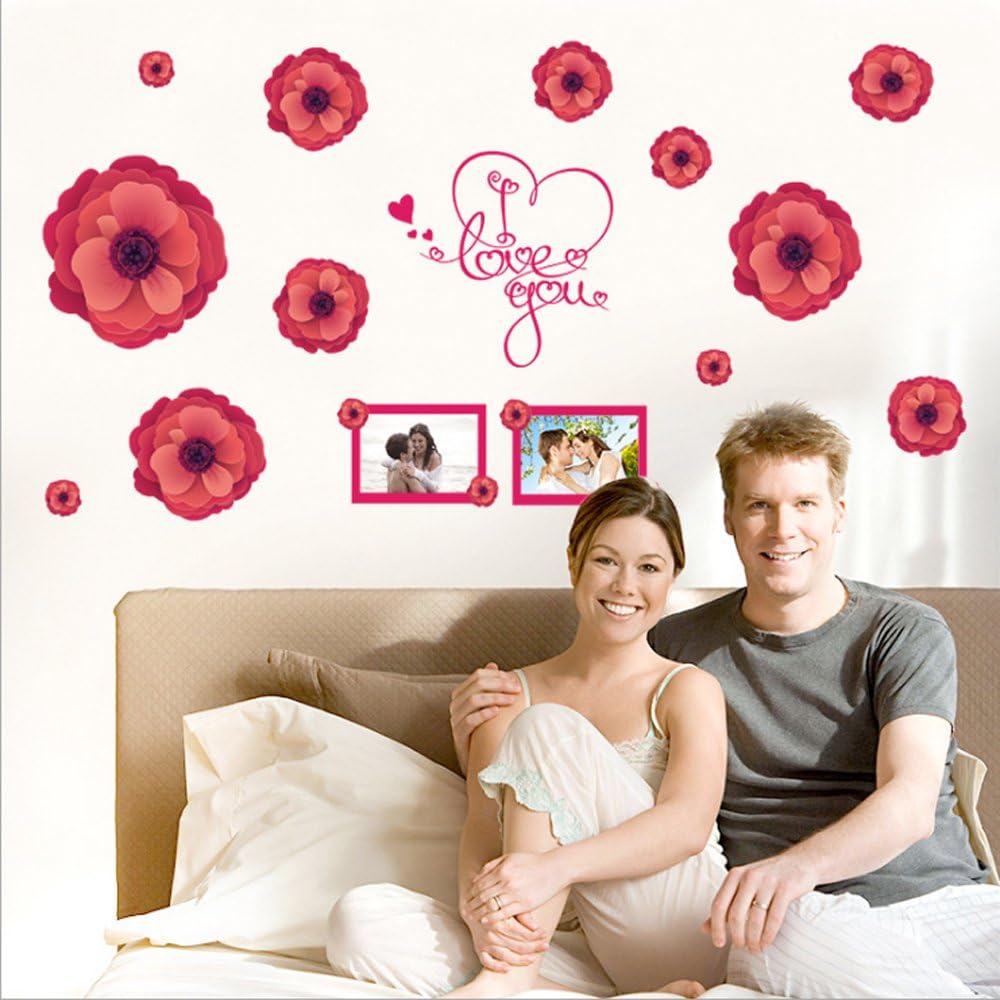 3D Flower Picture Frame Wall Sticker size 60x90 sk9047  Wall Decor Sticker
