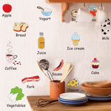 Wallpark Cartoon Cute Food Vegetable/Fruit/Meat Kitchen Fridge Removable Wall Sticker Decal, Living Room Bedroom Home Decoration Adhesive DIY Art Wall Mural size 50x70 am7090