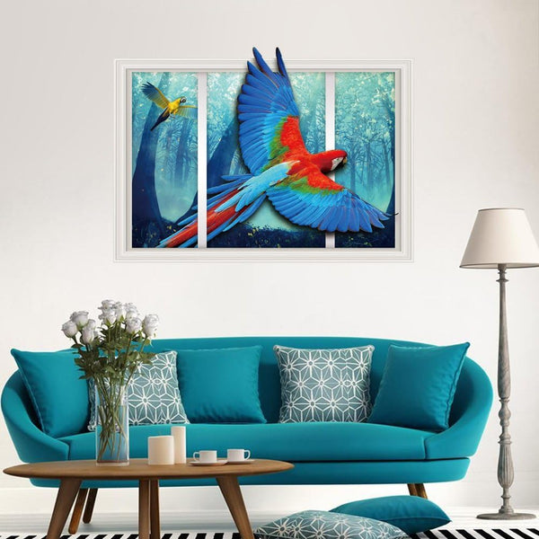 3D wall sticker parrot children's room  wall sticker Xh9227