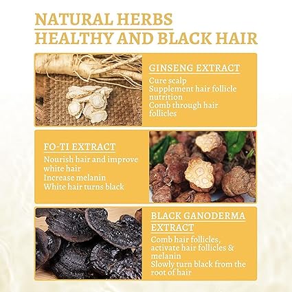 Anti-Greying Hair Spray | Drakkar Spray for Hair | Organic Ganoderma Inverted Essence for Grey Hair | Darkens Hair Naturally Without Damage - 30ML