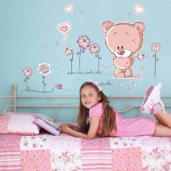 Teddy Bear Childrens Kids Nursery Baby Bedroom Wall Sticker sAy7017