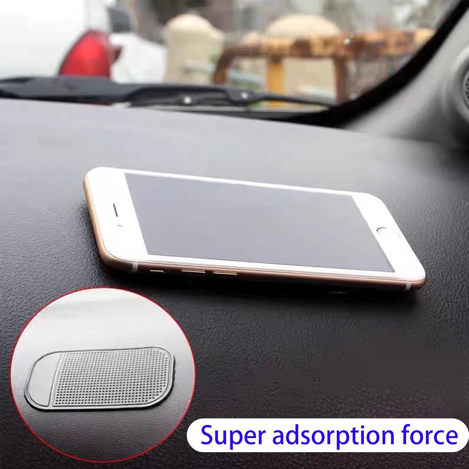 1 Pc Car Dashboard Sticky Pad | Anti-Slide Fixate Sticky Mat Pad for Car Dashboard | Anti-Slide Sticky Pad for Cell Phone, Keys, Glass, Mirrors (Black)