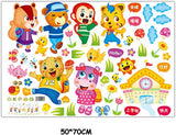 Animal Go to School Wall Stickers Removable Wall Decals Home Decor PVC Art Mural Baby Boys Girls Kids Bedroom Kitchen Decoration Wall Stickers Posters size 50x70 xls7157
