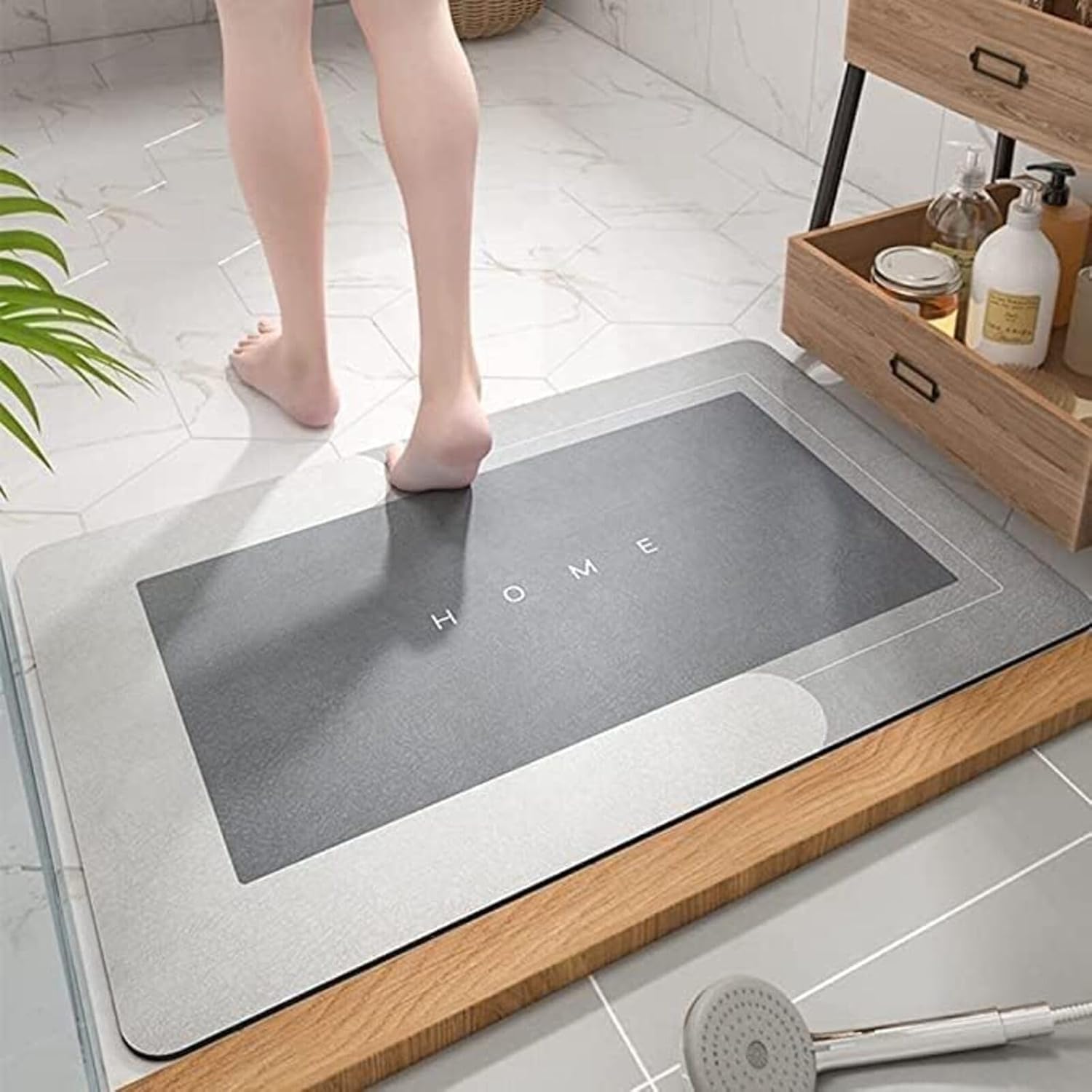 Best Quality Quick-Dry Non-Slip Home Mat – Absorbent, Washable Square Floor Mat for Bathroom, Kitchen &amp; Entryway - Random Color