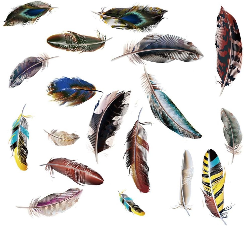 Lichi DIY Dream Feathers Wall Sticker for Home Room Decor size 50x70 sk7086
