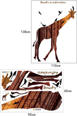 YOSICIL Wall Sticker Giraffe Elk Personality Pretty Cute Decoration Shop Room Simple Room Modern Waterproof (Yoshiki) size 60x90 hm92001ab