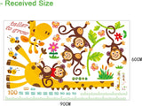 Kids Giraffe Growth Chart Wall Sticker Height Chart Kids Wall Ruler Roll Up Height Chart Portable For Bedroom Nursery Decoration size 50x70 sk7196