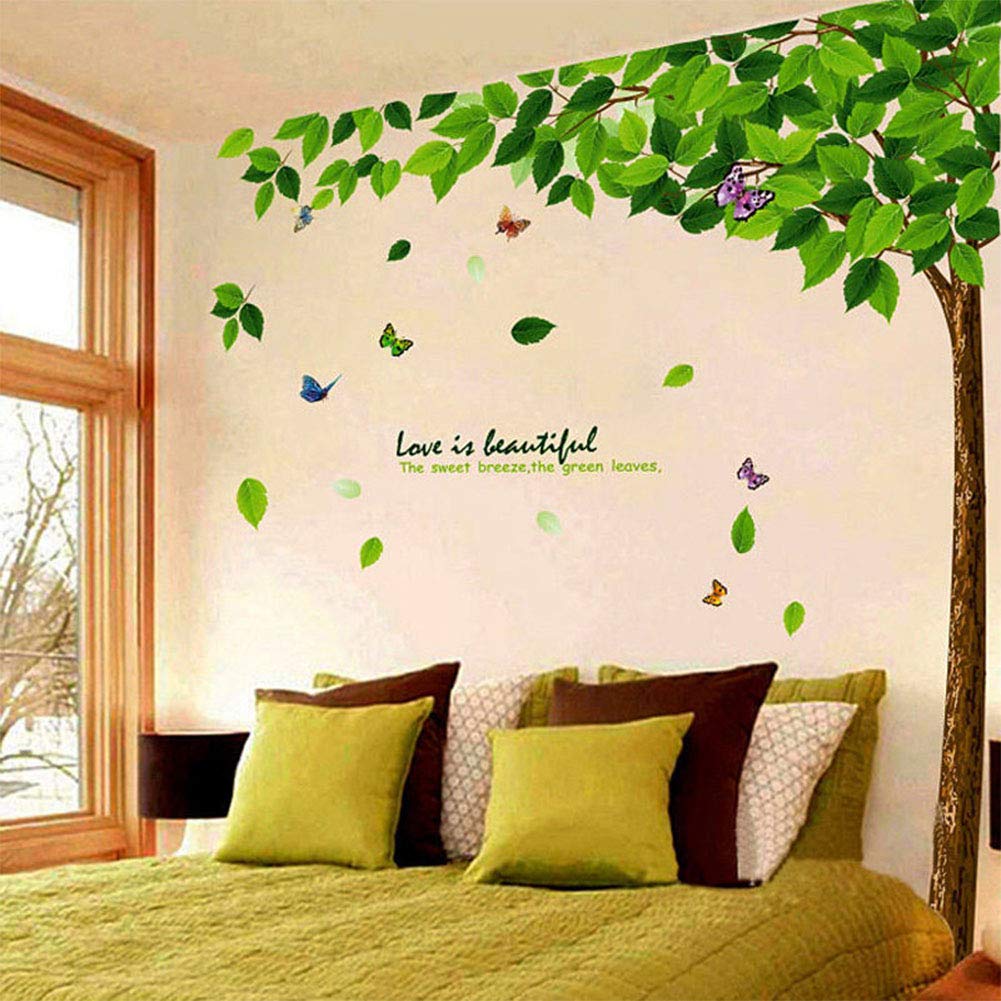 Adeeing Wall Stickers for Living Room, Removable Wall Sticker Tree Art DIY Wall Sticker Xy1038-1