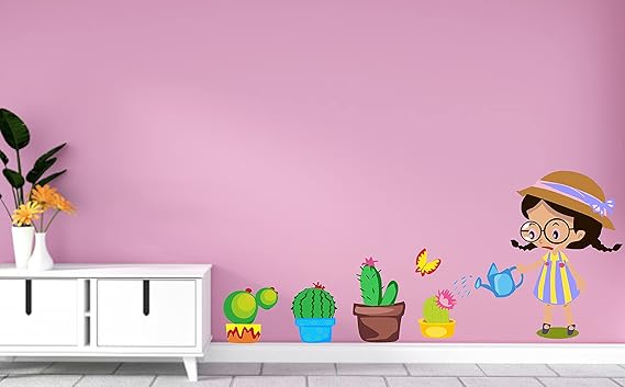 Littlebuds 110 cm Flowers Removable Sticker  (Pack of 1)