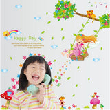 Fashionbeautybuy - Adhesivo decorativo para pared, diseño de flores de arco iris, para decoración del hogar, papel pintado de PVC, para sala de estar, adultos, adolescentes y niños size 50x70 ay7270