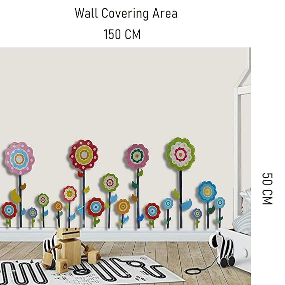 Tc1028 i Organizo Home Decor Staircase SELF Adhesive Wall Sticker Bed Side Flower