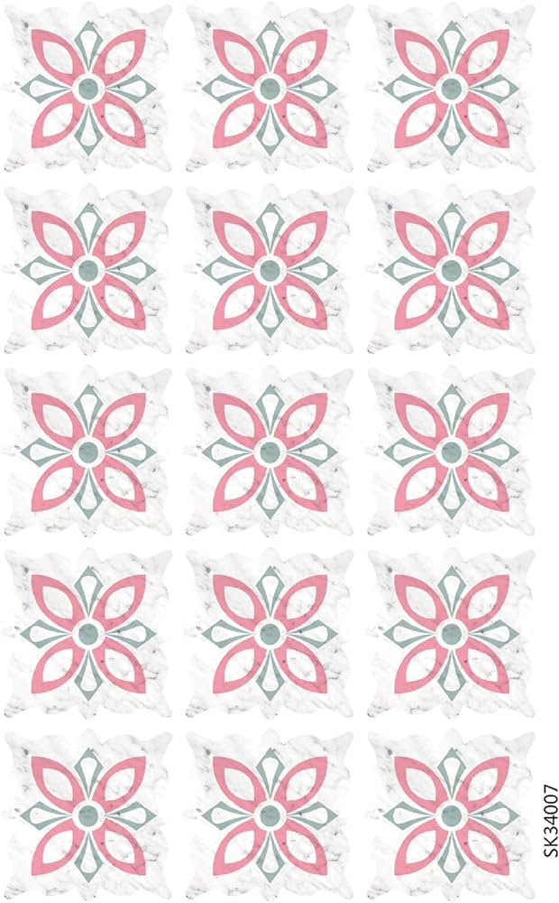 Sk34007 Self-adhesive PVC Waterproof Wall Floor Tile Diagonal Sticker