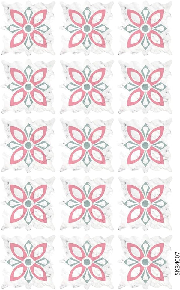 Sk34007 Self-adhesive PVC Waterproof Wall Floor Tile Diagonal Sticker