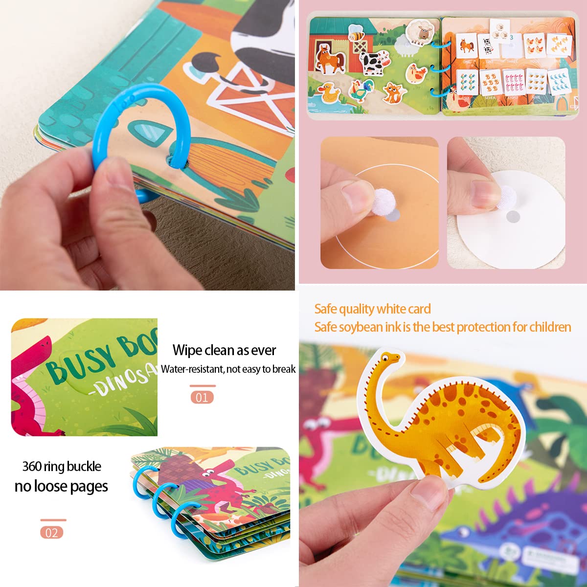 Busy Book, Quiet Book, Toddler Busy Book, for 2-4 Years Old Preschool Activity Toy Books Help Develop Learning Skills,(Only Math )