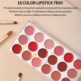 Moccallure Professional 18-Colors Lipstick Kit – Long-Lasting, Hydrating &amp; Compact | Unisex Makeup Set