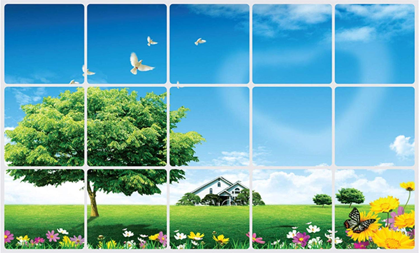 Kitchen Oil Proof Wall Sticker Heat Resistant Waterproof Self Adhesive Backsplash Cover for Kitchen Wall Protection
