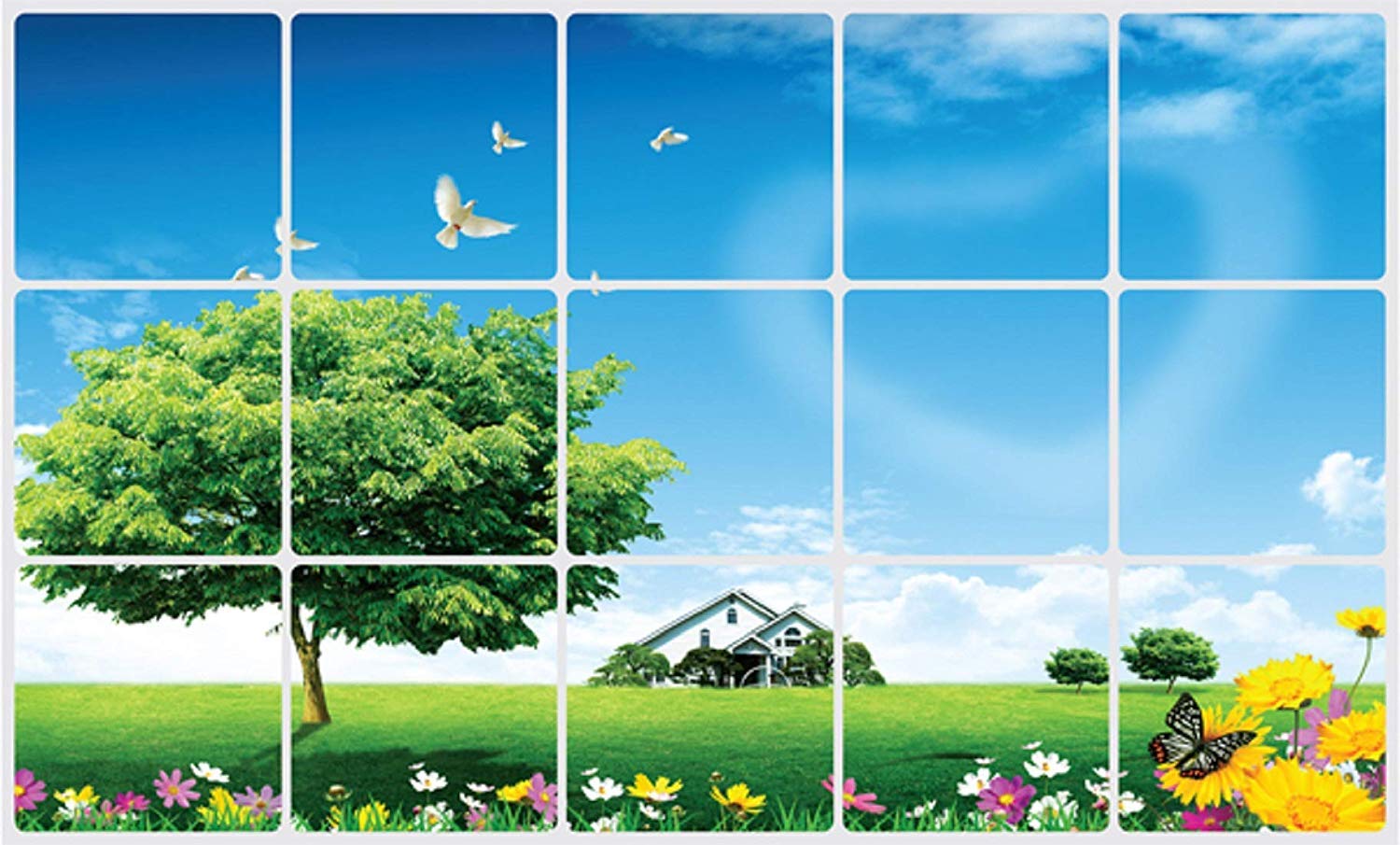 Kitchen Oil Proof Wall Sticker Heat Resistant Waterproof Self Adhesive Backsplash Cover for Kitchen Wall Protection