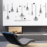 JAAMSO ROYALS Black Chandelier Self Adhesive PVC Vinyl Easy to Apply Wall Décor & Home Décor Wall Sticker  size 60x90  hm92022