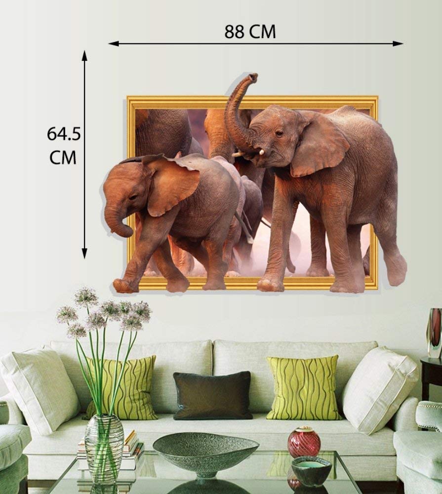 3D Elephant Wall Sticker SK9018