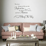 The best things in life are the people we love, the places you've been the memories you've made along the way, Family Wall Art Wall Stickers Dz021  Size 60x35cm