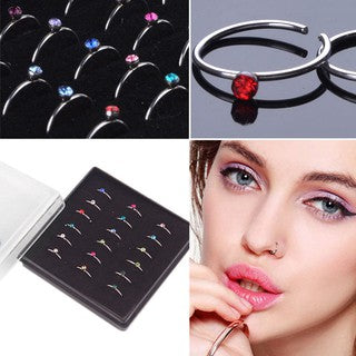 1 pcs Random Design Golden Nose Ring Trending Piercing Nose Ring