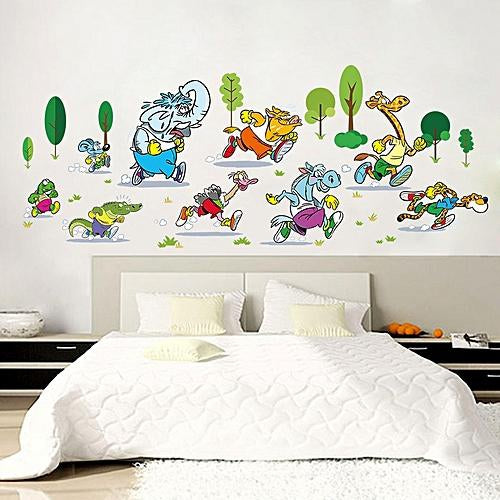 Animals Running Wall StickerHome Decor Kids Room Decals