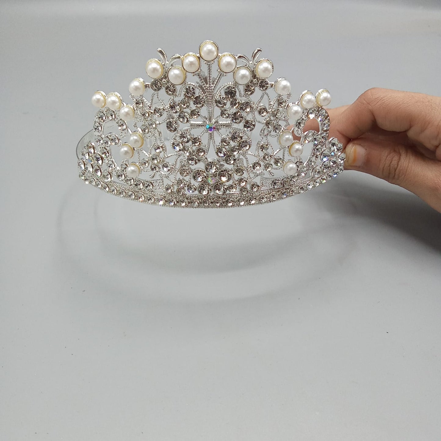 New Fashion Wedding Crystal Pearl Crowns Rhinestone Tiara Brides Hairband