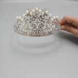 New Fashion Wedding Crystal Pearl Crowns Rhinestone Tiara Brides Hairband